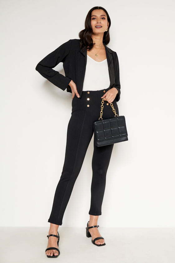 Solid Straight Jacket, Black, image 2